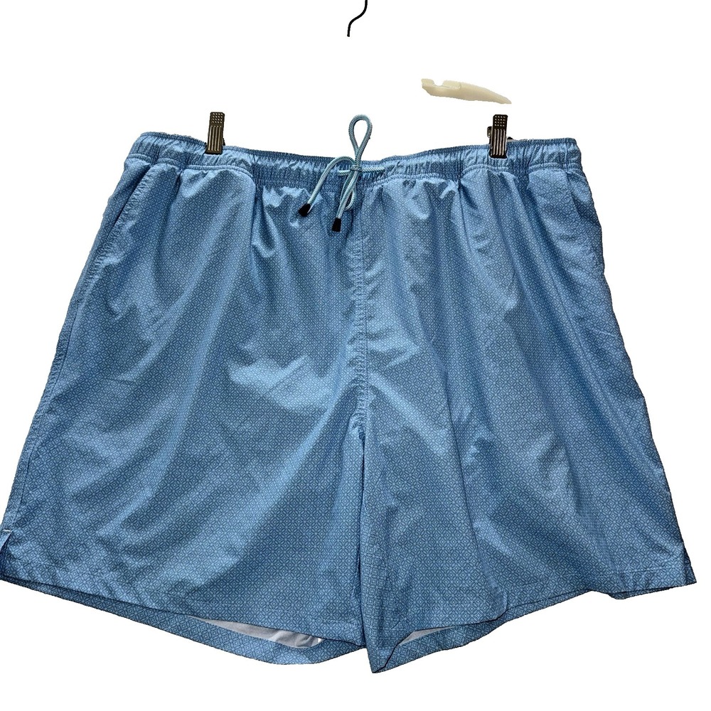 Peter Millar Mens Size XXL Seaside Shade Swim Trunks All Over Geo Print Lined